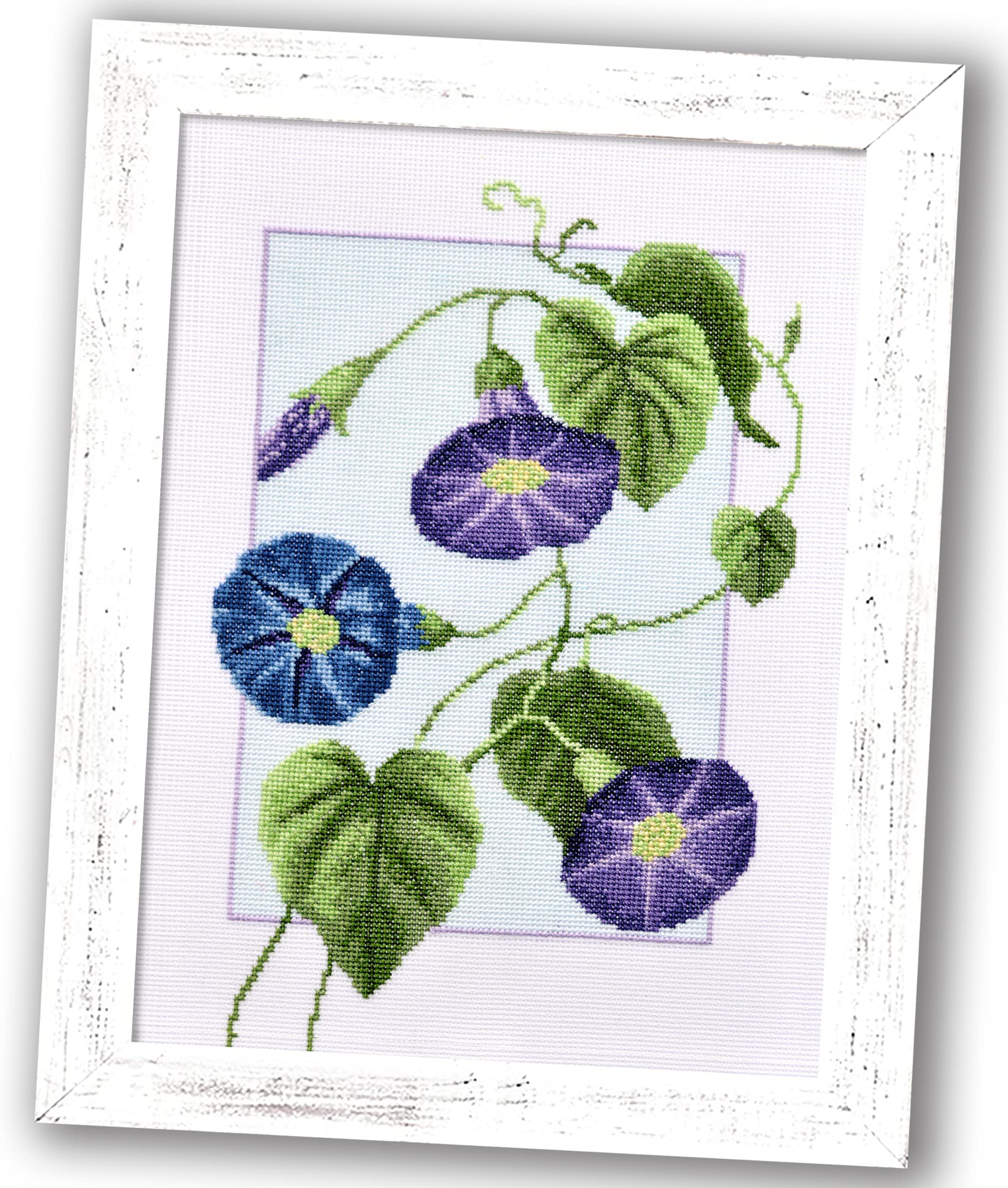 Povitrulya Morning Glory Flower Counted Cross Stitch Kit - DIY Set